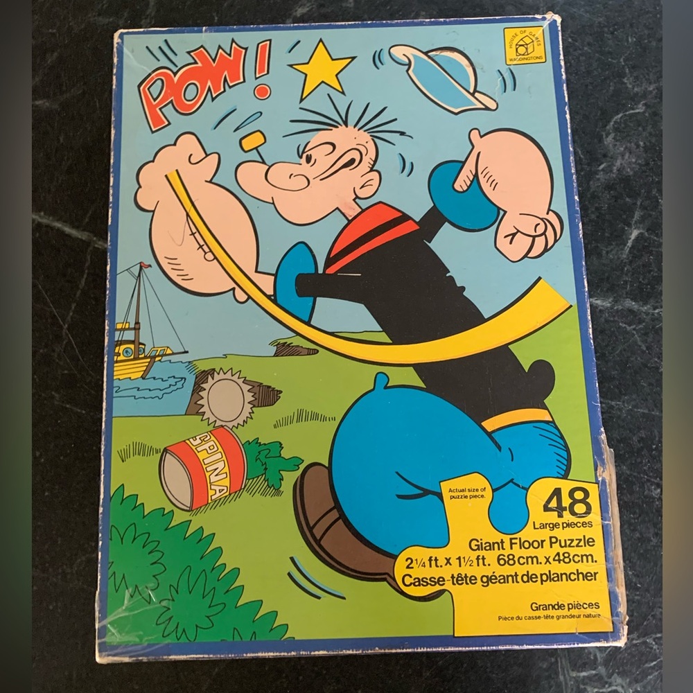 WADDINGTON | Vintage 48 Piece Giant Popeye Floor Puzzle